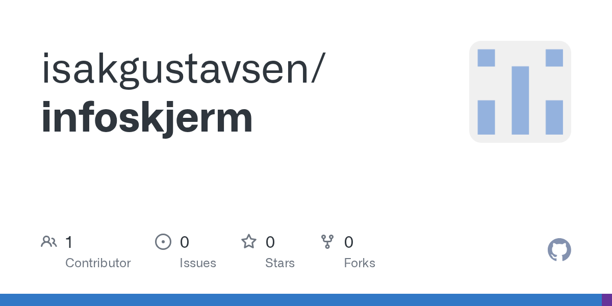 GitHub - isakgustavsen/infoskjerm