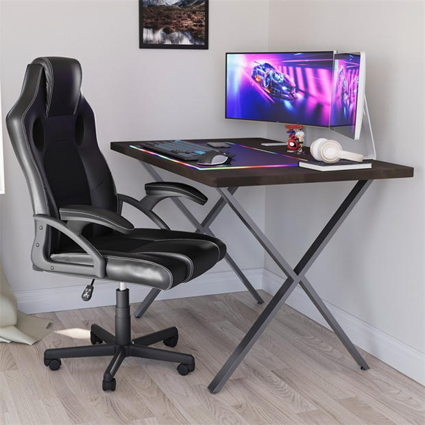 Lassic: Lassic Vida Designs Gaming Desk With X Shape Legs