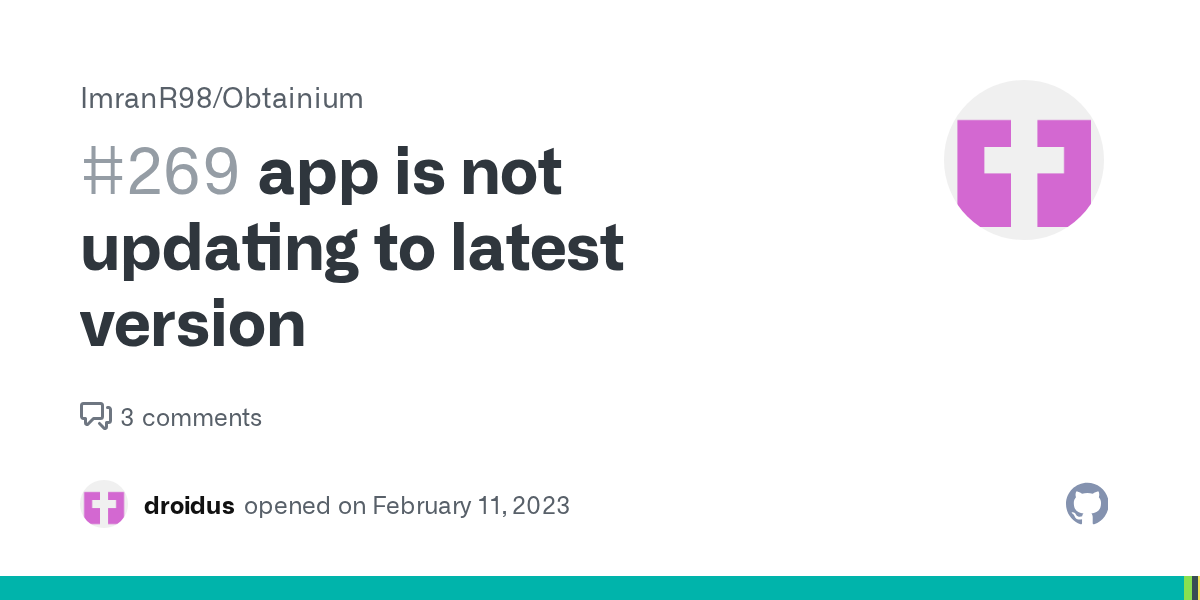 app is not updating to latest version · Issue #269 · ImranR98/Obtai...