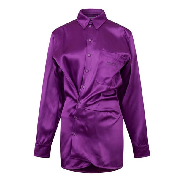 OFF WHITE: OFF WHITE Women's Duchesse Twist Front Short Sleeve Shirt