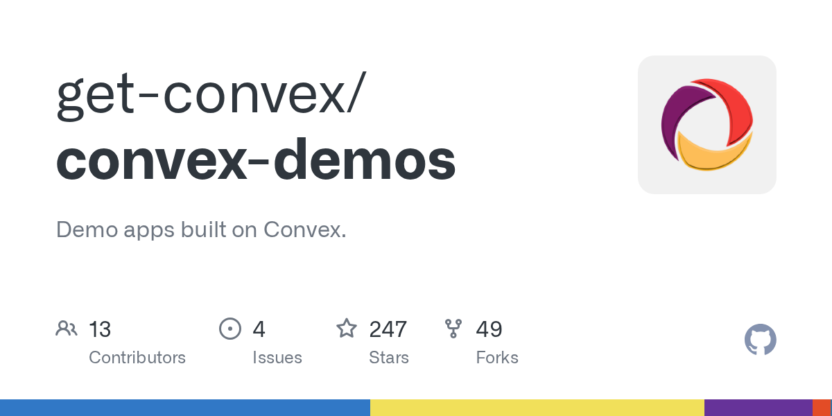 GitHub - get-convex/convex-demos: Demo apps built on Convex.