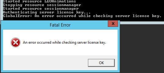 An error occurred while checking server license key - FiveM Client