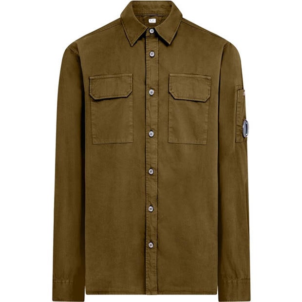 CP COMPANY: CP COMPANY Men's Lens Cotton Long Sleeve Double Chest Overshirt