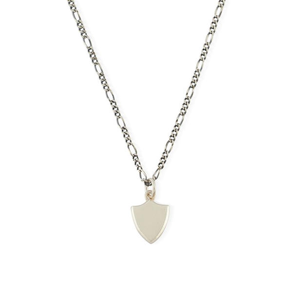 SERGE DENIMES: SERGE DENIMES Silver Shield Necklace