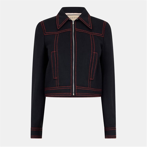 GUCCI: GUCCI Women's Structured Denim Jacket