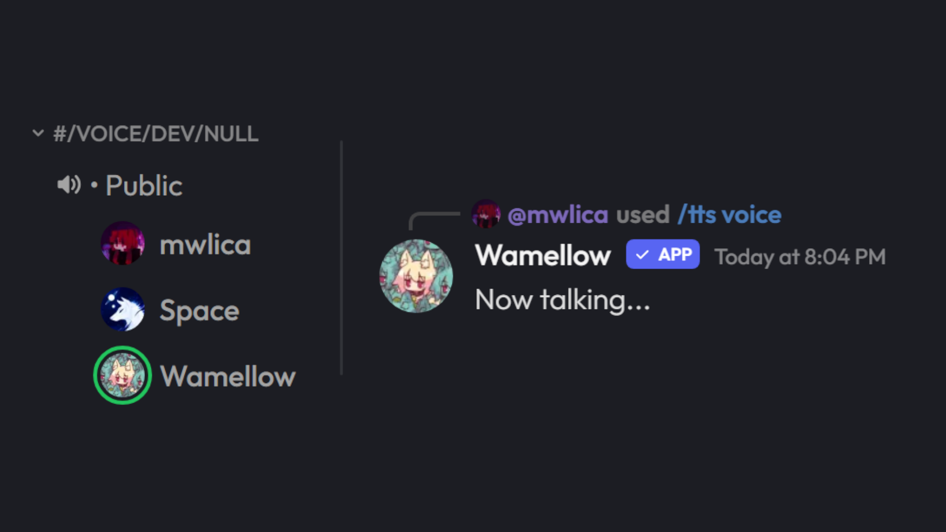wamellow discord text-to-speech
