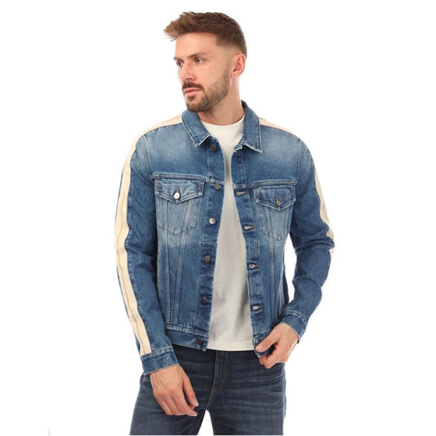 Palm Angels: Palm Angels Men's  Denim Track Softshell Jacket