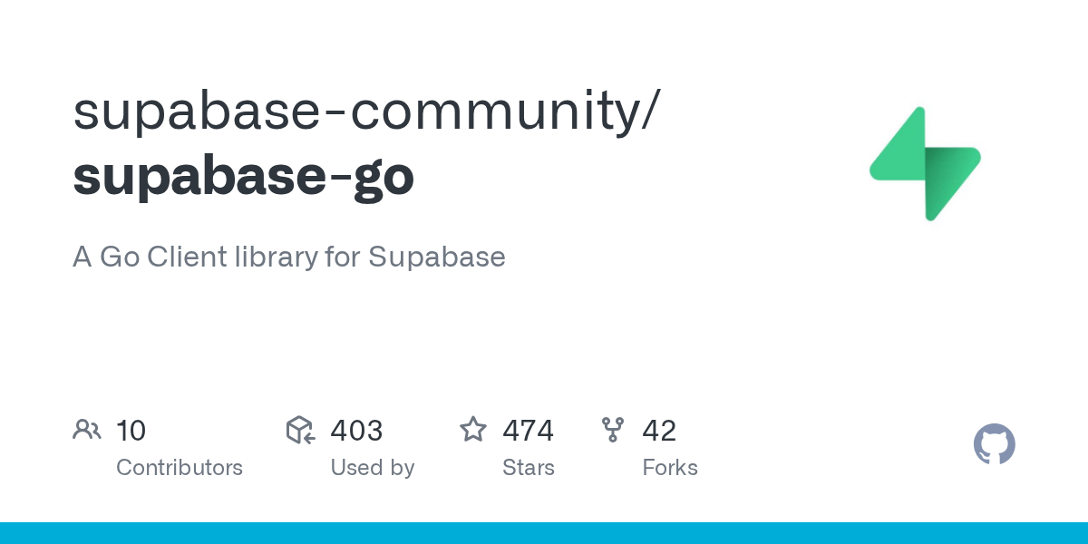 GitHub - supabase-community/supabase-go: A Go Client library for Su...