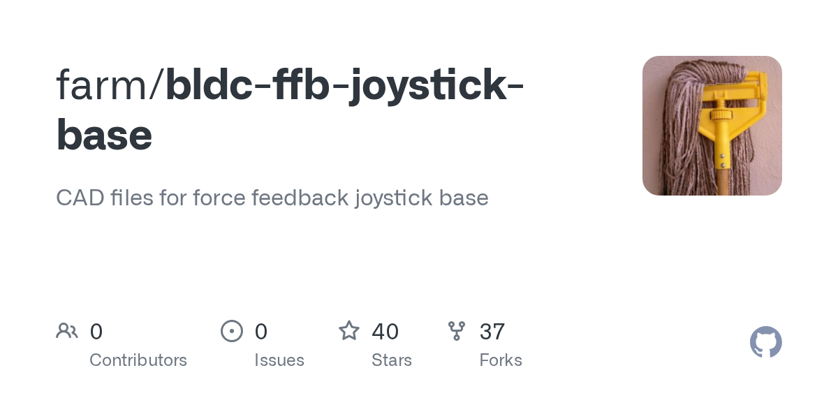 GitHub - farm/bldc-ffb-joystick-base: CAD files for force feedback ...