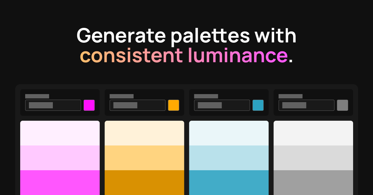 Perceptual Palettes | Accessible Color Palette Generator