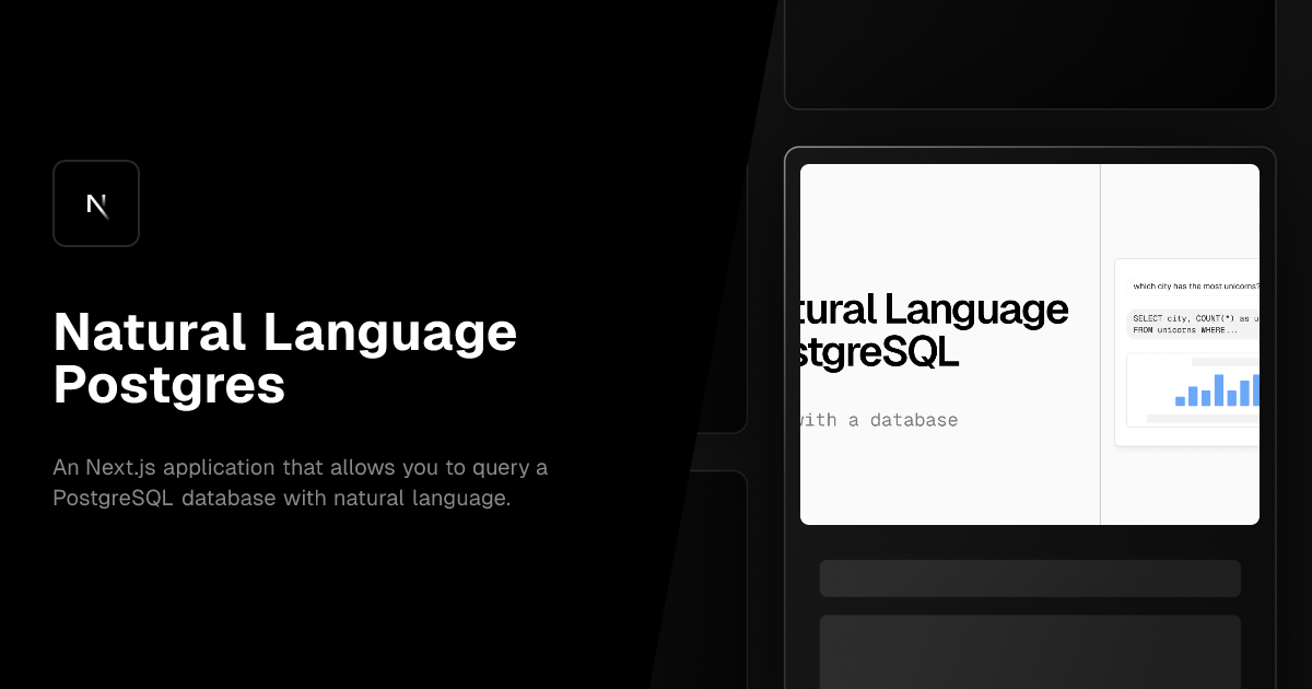 Natural Language Postgres