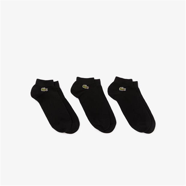 Lacoste: Lacoste Men's Cotton 3 Pack Logo Trainer Socks