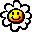 a gif of a flower with a smile
