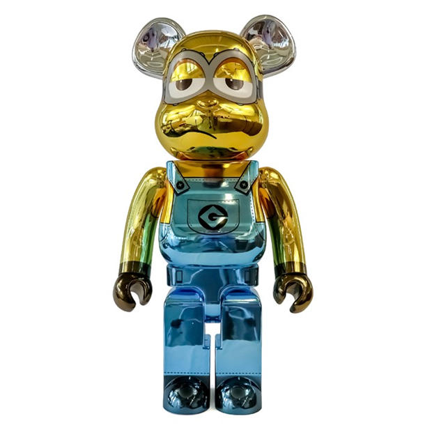 Bearbrick: Bearbrick Minion Kevin - Chrome Figure