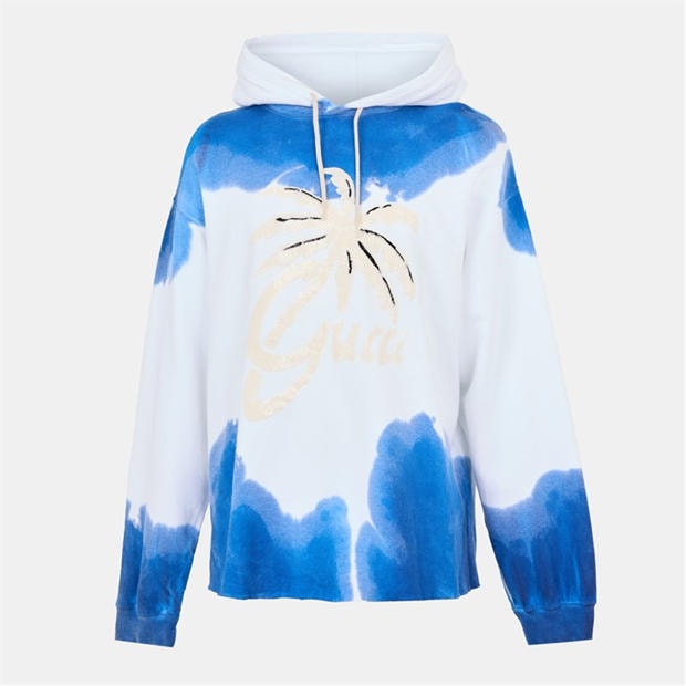 GUCCI: GUCCI Men's Embroidered Cotton Pull Over Relaxed Fit Hoodie