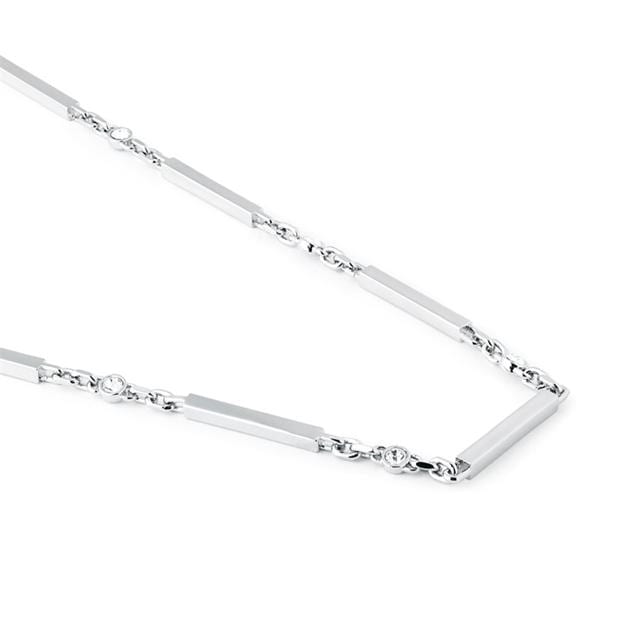 SAINT LAURENT: SAINT LAURENT Crystal Chain Necklace
