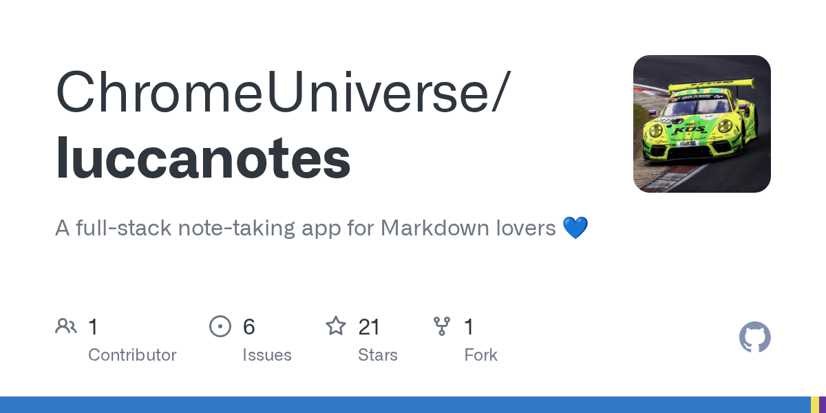 GitHub - ChromeUniverse/luccanotes: A full-stack note-taking app fo...