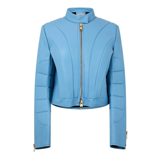 BOTTEGA VENETA: BOTTEGA VENETA Women's Woven Tailored Leather Jacket