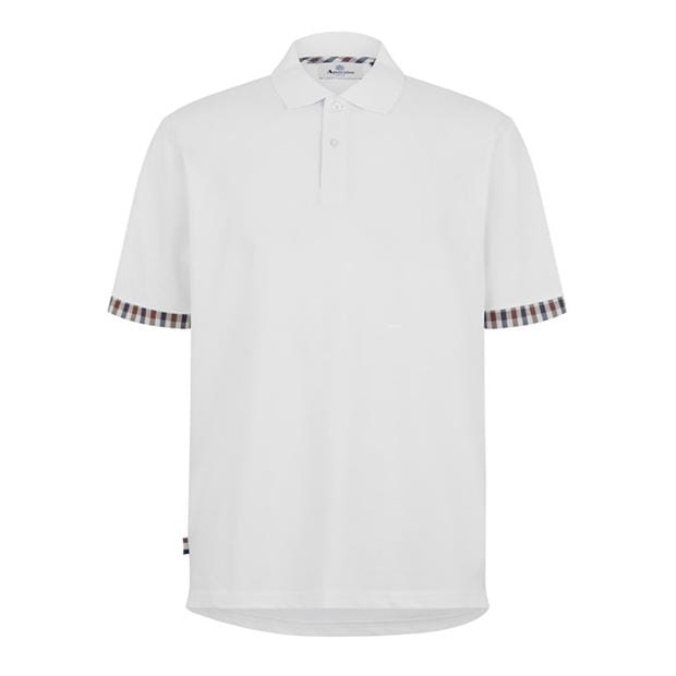 AQUASCUTUM: AQUASCUTUM Check Trim Polo Shirt