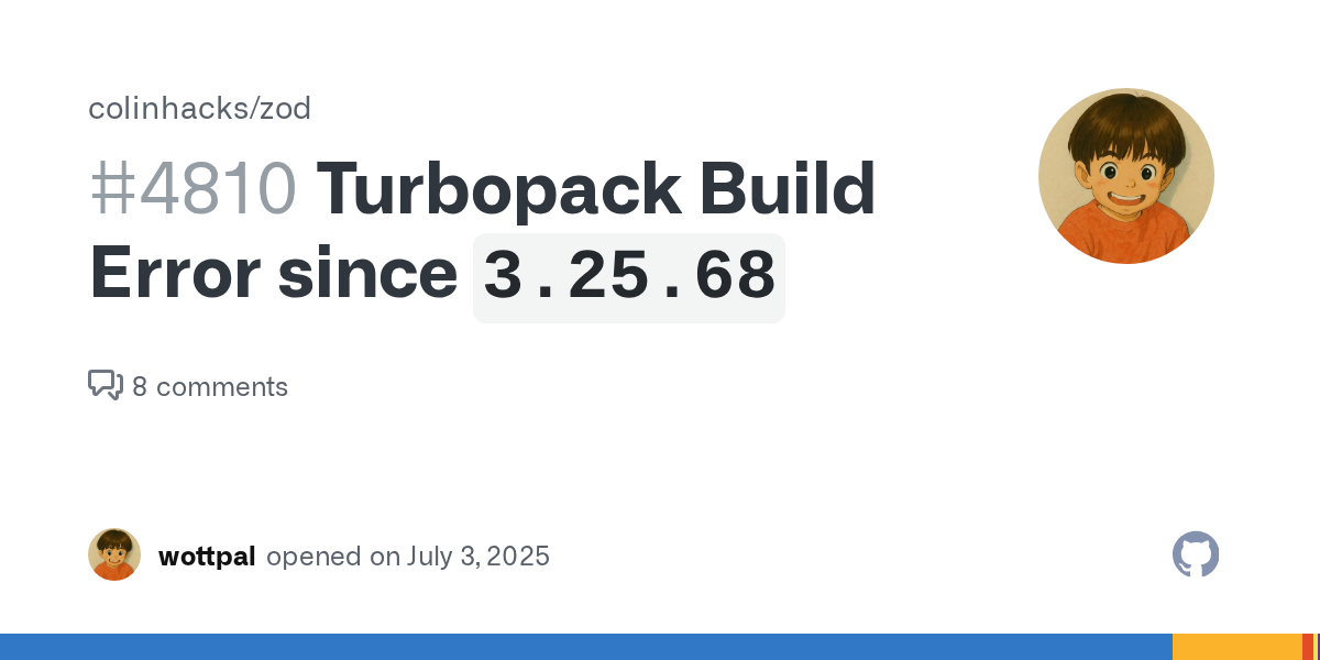 Turbopack Build Error since `3.25.68` · Issue #4810 · colinhacks/zod