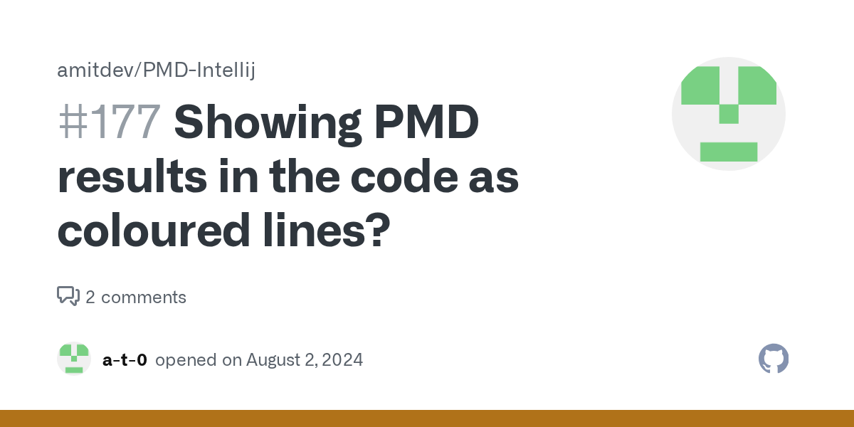 Showing PMD results in the code as coloured lines? · Issue #177 · a...