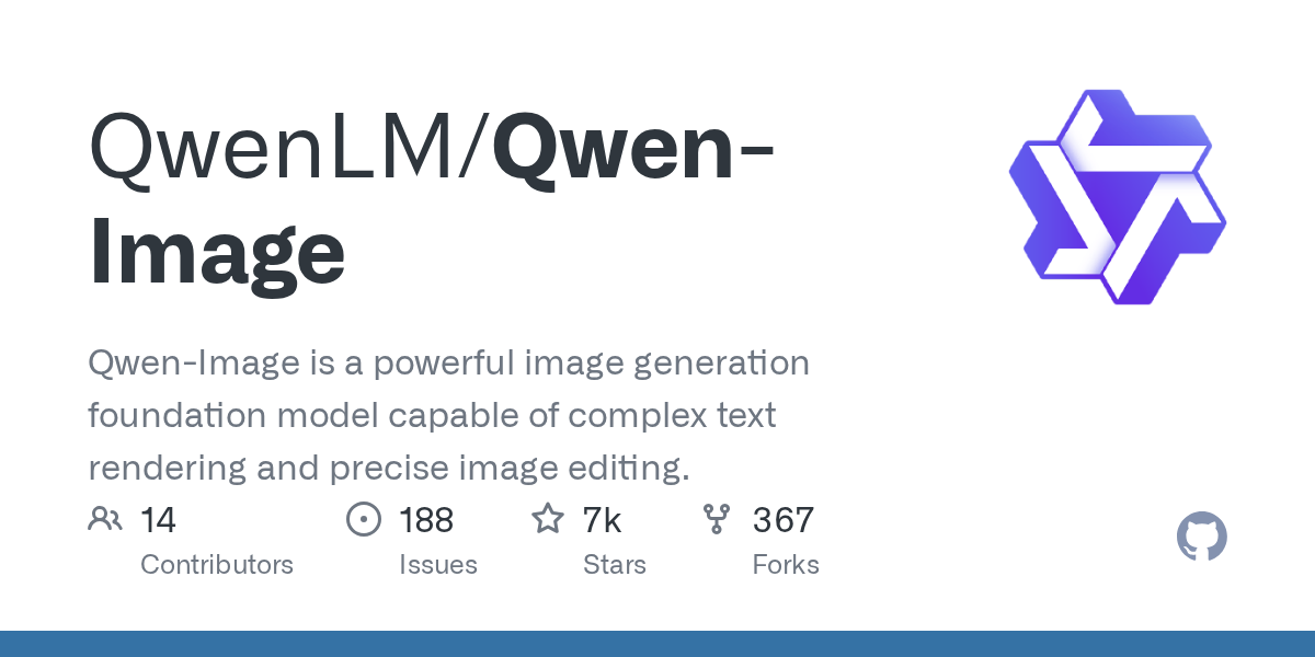 GitHub - QwenLM/Qwen-Image: Qwen-Image is a powerful image generati...