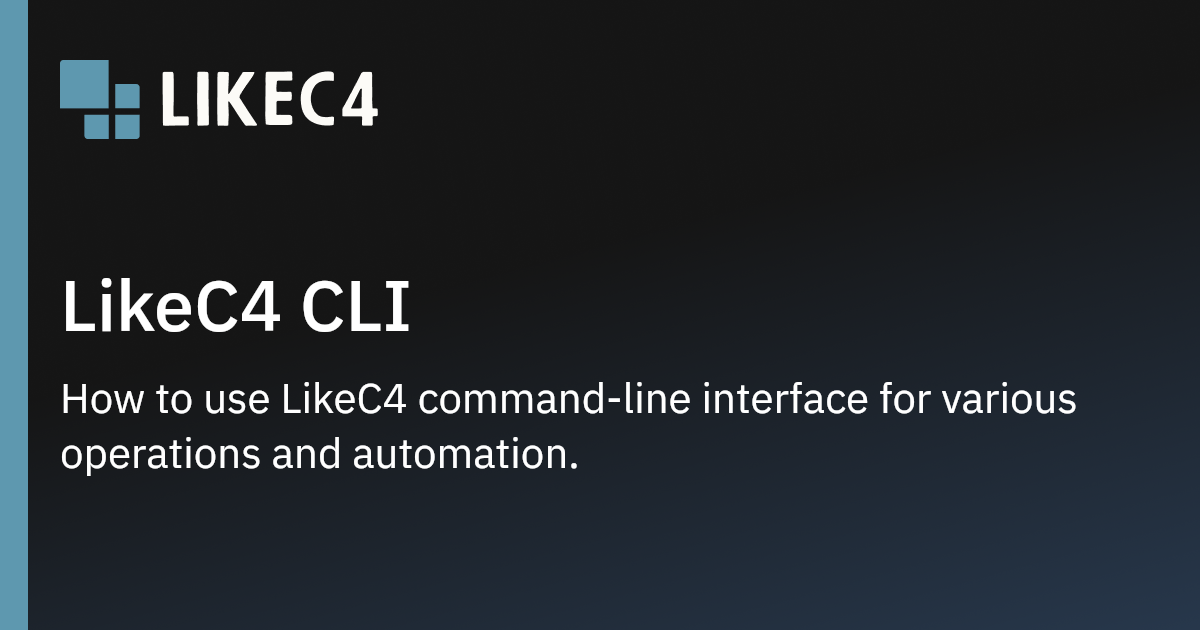 LikeC4 CLI