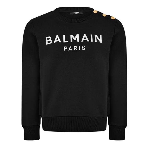 BALMAIN: BALMAIN Embroidered Paris Sweatshirt Juniors