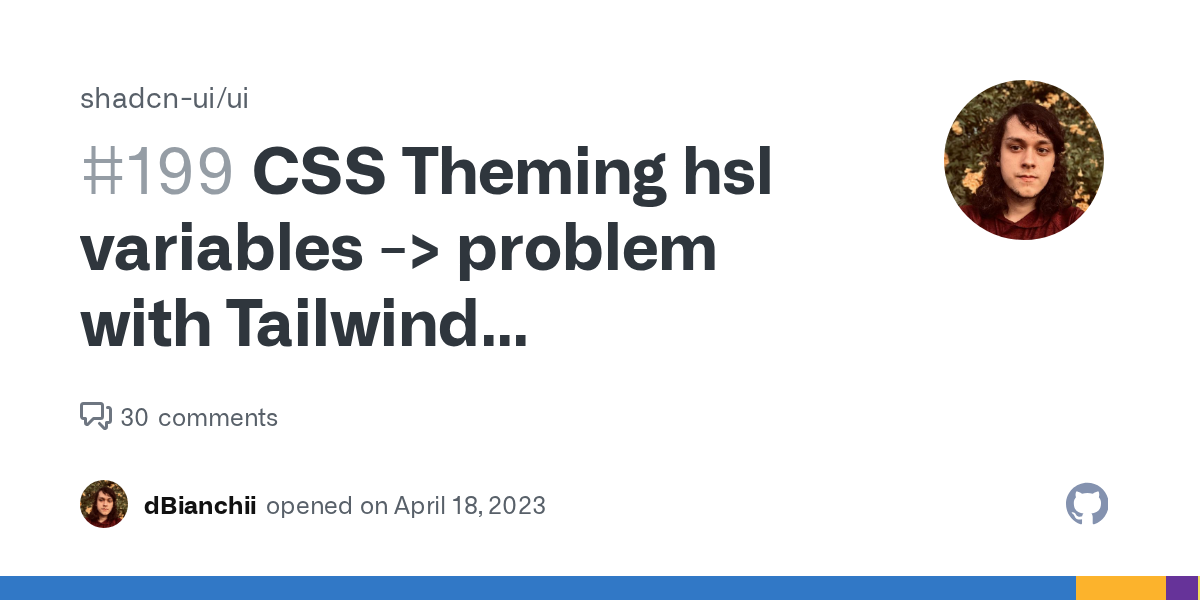 CSS Theming hsl variables -> problem with Tailwind Intellisense VSC...