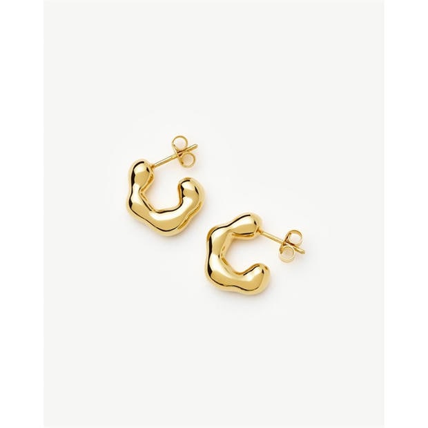 Missoma: Missoma Eny Lee Puffy Small Hoop Earrings