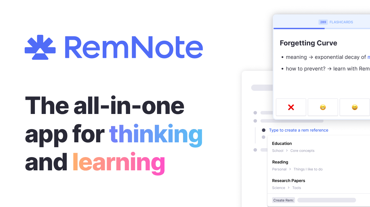 RemNote — The all-in-one tool for thinking and learning