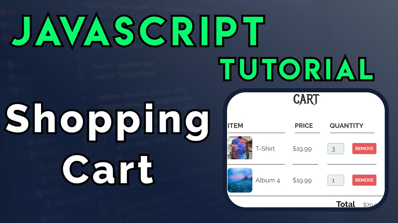 JavaScript Shopping Cart Tutorial for Beginners