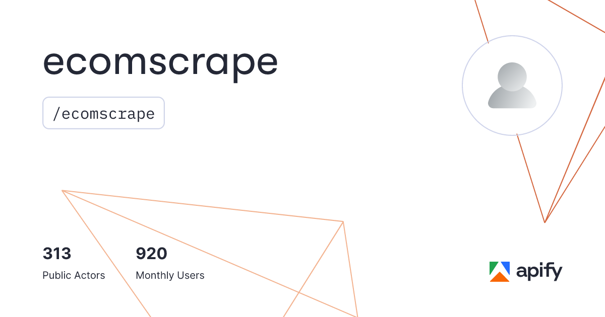 ecomscrape (ecomscrape) · Apify