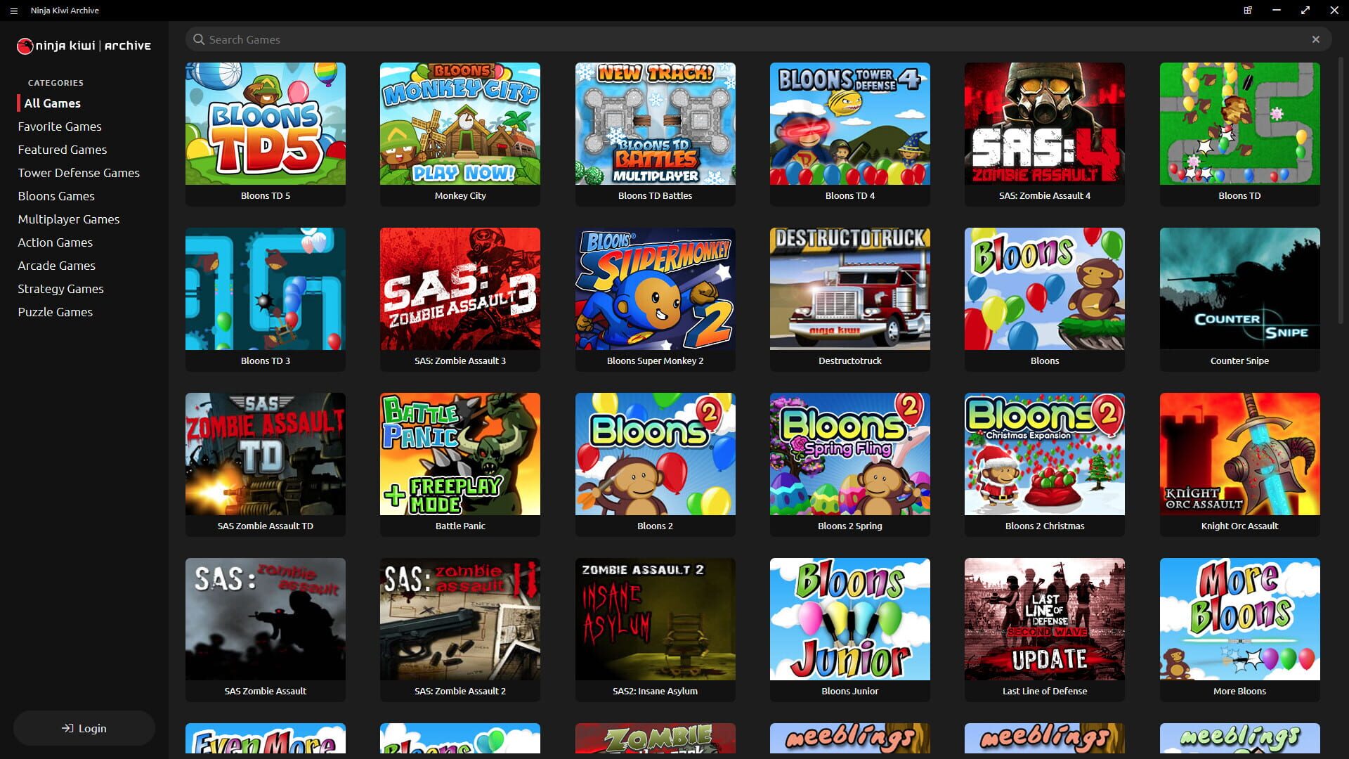Ninja Kiwi Archive screenshot 4