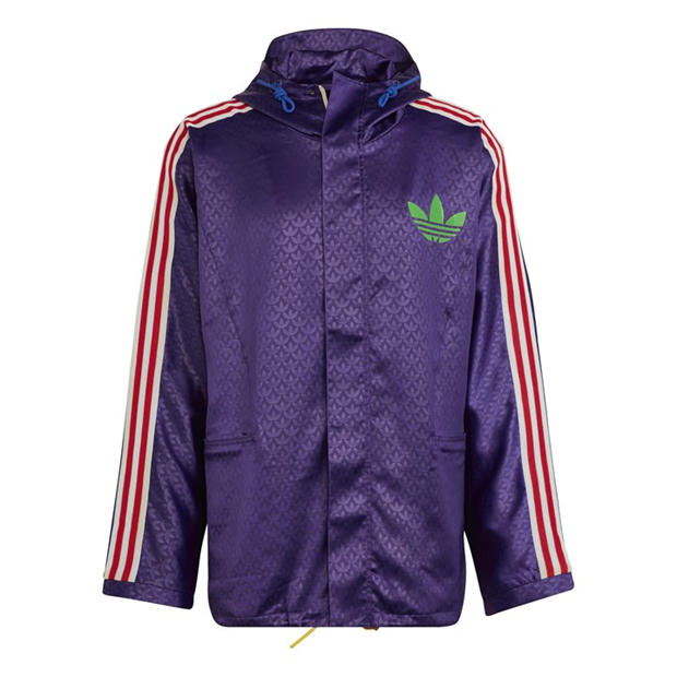 ADIDAS ORIGINALS: ADIDAS ORIGINALS Men's Adicolor '70s Water-Repellent Long Sleeve Rain Anorak