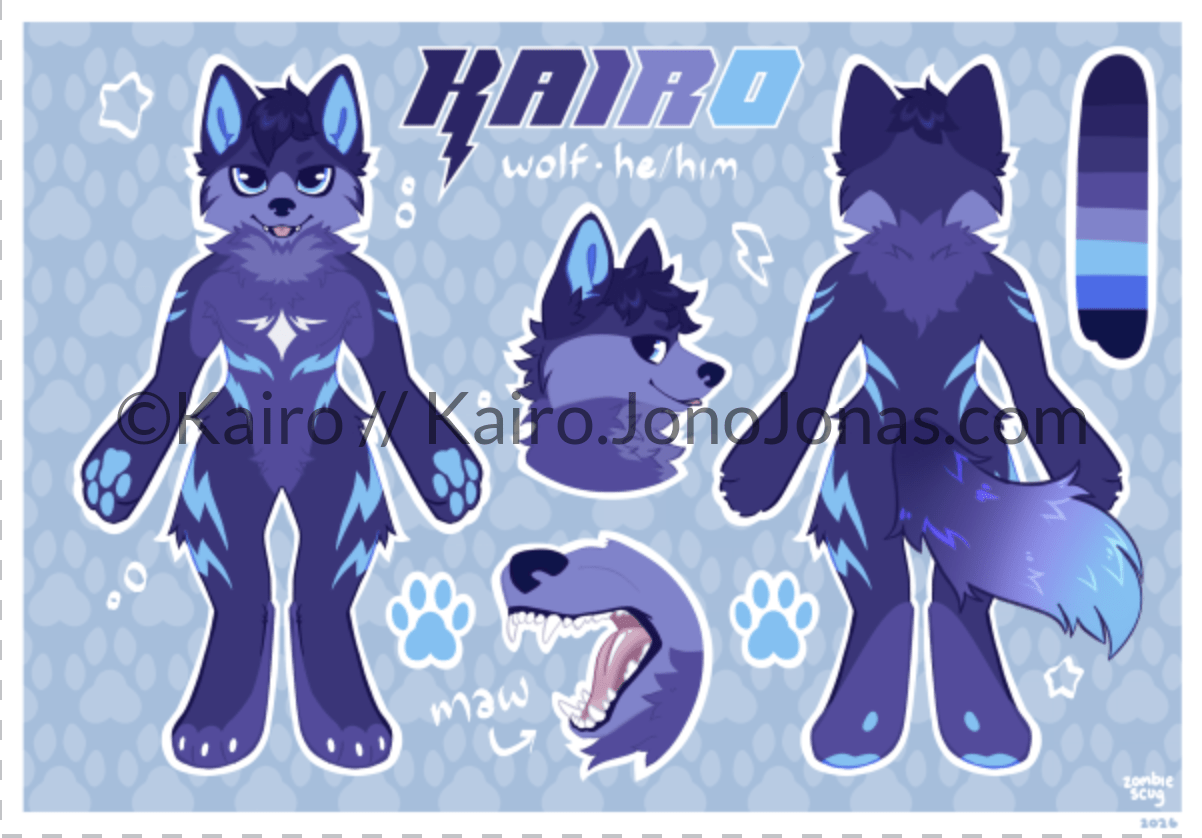Example of a fursona reference sheet
