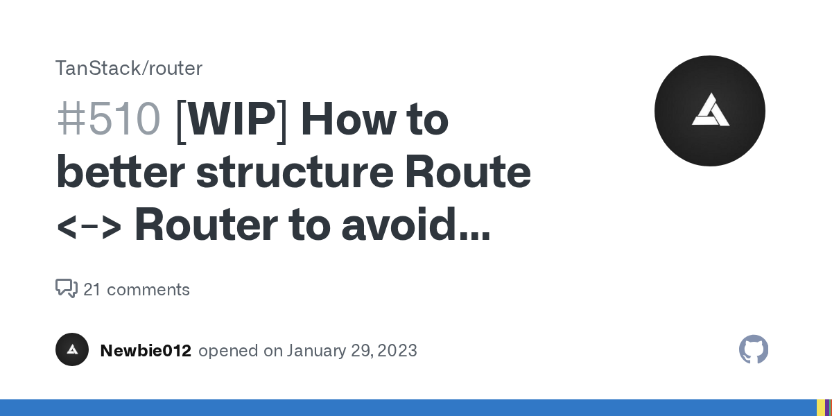 [WIP] How to better structure Route <-> Router to avoid circular re...
