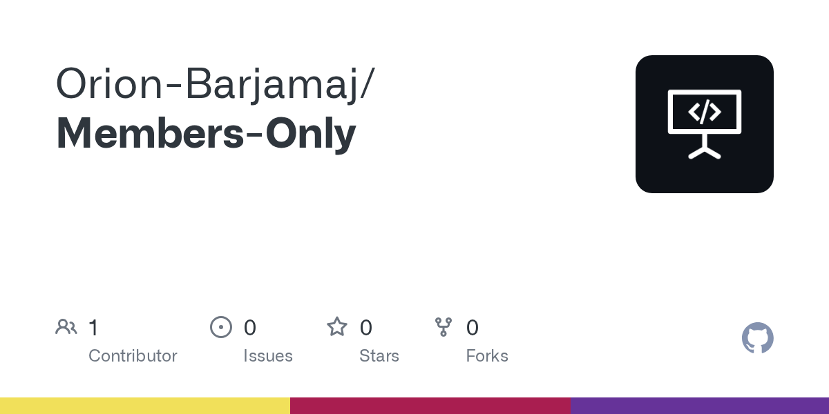 GitHub - Orion-Barjamaj/Members-Only