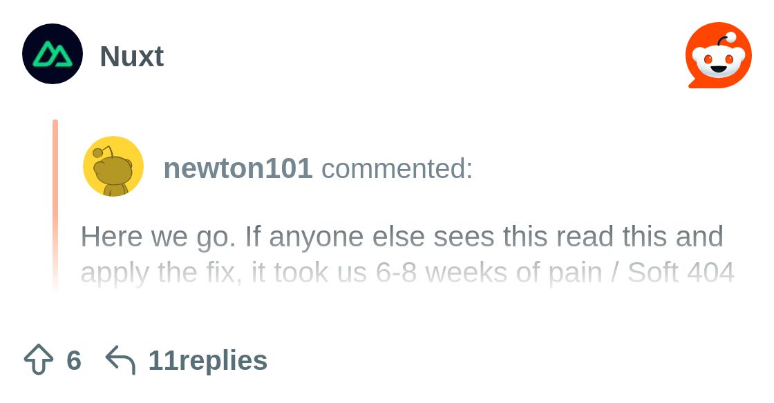 newton101's comment on "I created a website in nuxt and hosted it. ...