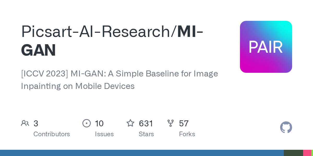 GitHub - Picsart-AI-Research/MI-GAN: [ICCV 2023] MI-GAN: A Simple B...