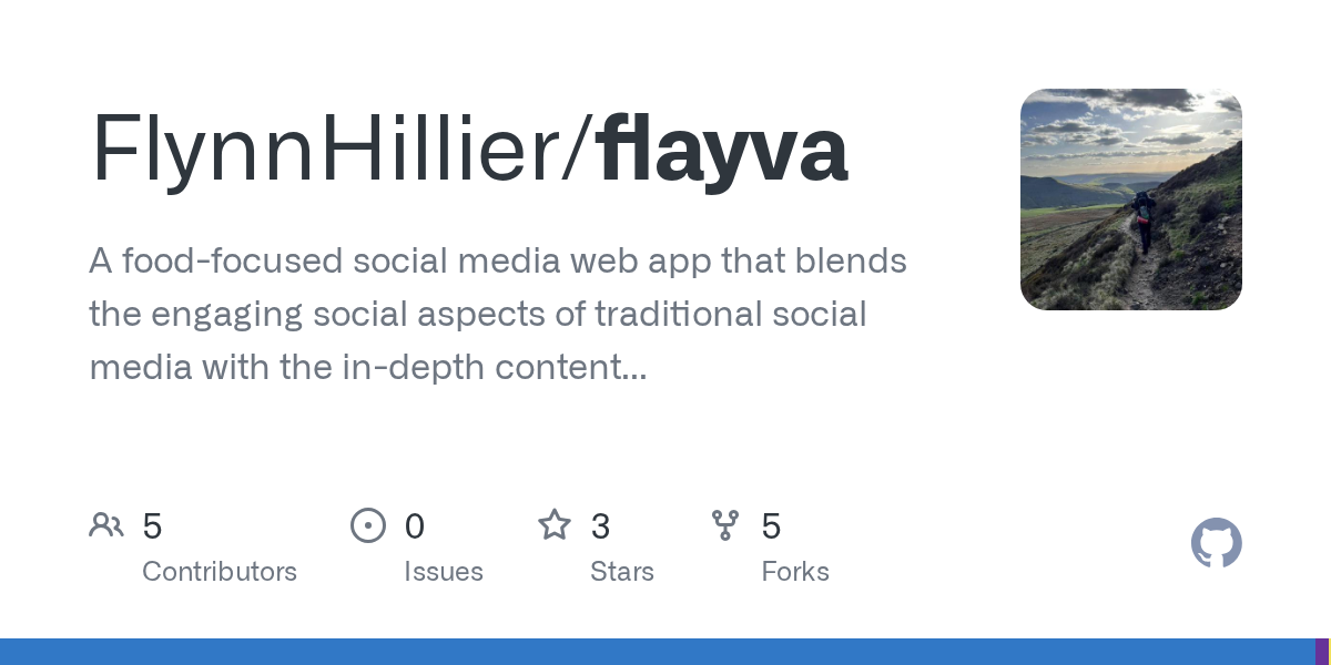 GitHub - FlynnHillier/flayva: A food-focused social media web app t...