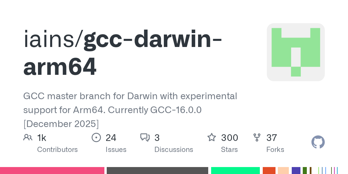 GitHub - iains/gcc-darwin-arm64: GCC master branch for Darwin with ...