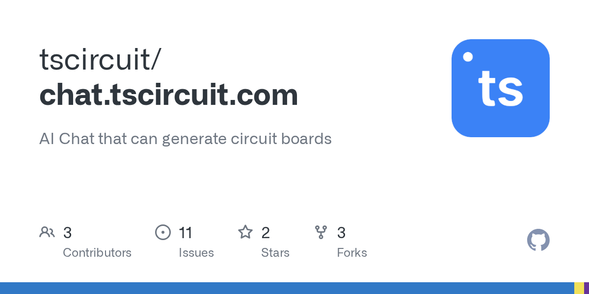 GitHub - tscircuit/chat.tscircuit.com: AI Chat that can generate ci...