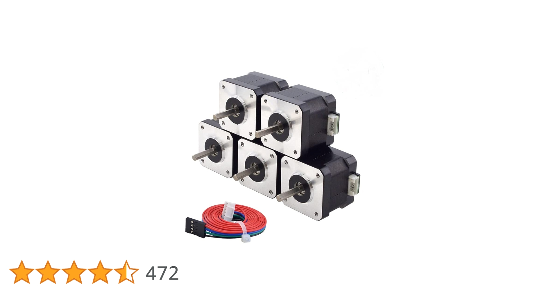STEPPERONLINE Schrittmotor 5 Pack Nema 17 Bipolar 42Ncm 1.5A 42x42x...