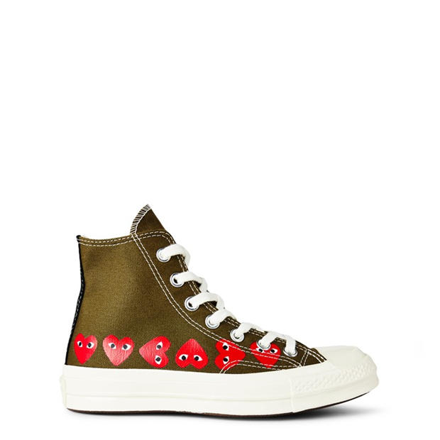 COMME DES GARCONS PLAY: COMME DES GARCONS PLAY Multi Heart High Top