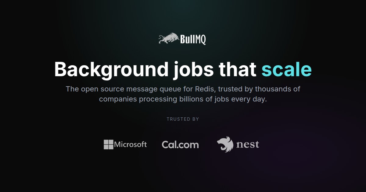 BullMQ - Background Jobs processing and message queue for NodeJS