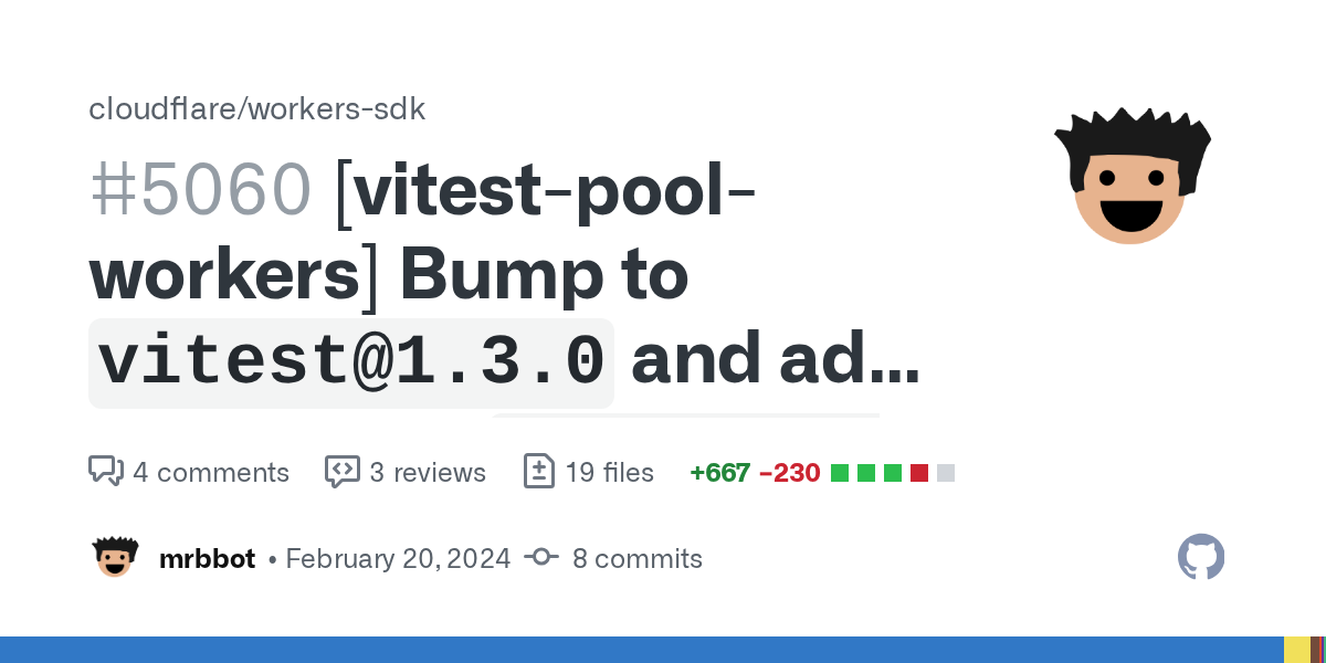 [vitest-pool-workers] Bump to `vitest@1.3.0` and add support for `w...