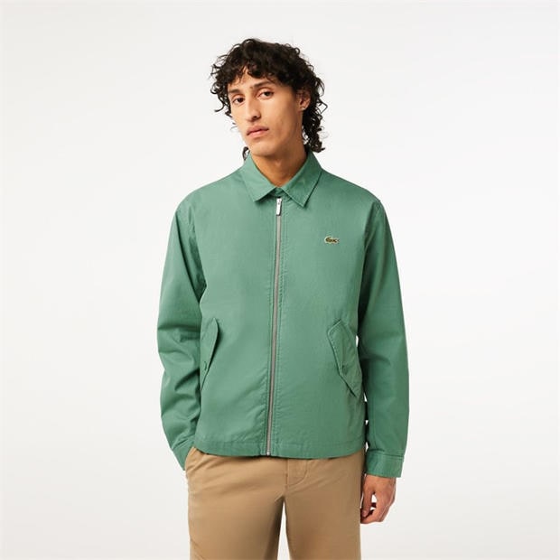 Lacoste: Lacoste Men's Gabardine Zipped Bomber Jacket
