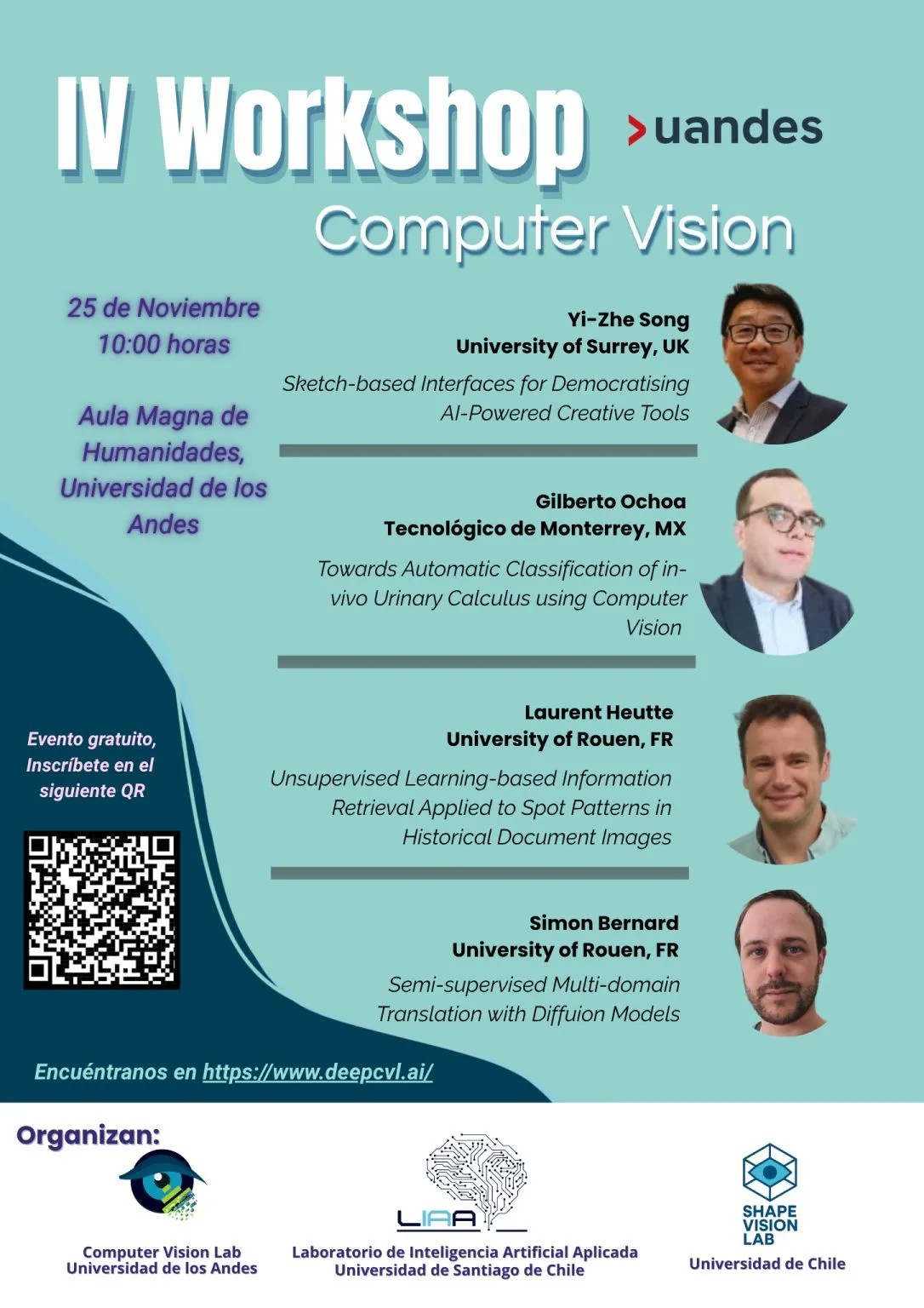 Our IV Workshop on Computer Vision is getting closer. Don&#39;t mis...