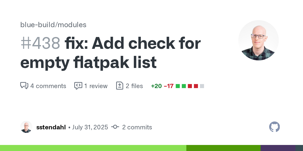 fix: Add check for empty flatpak list by sstendahl · Pull Request ...